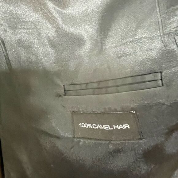 Bill Blass 100% Camel Hair Blazer Gray 50R - Picture 6 of 9